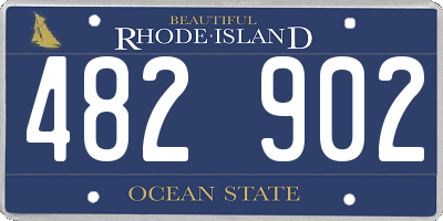 RI license plate 482902
