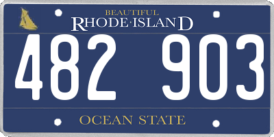 RI license plate 482903