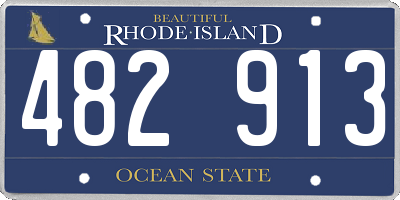 RI license plate 482913
