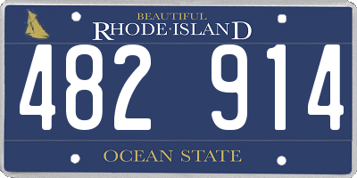 RI license plate 482914