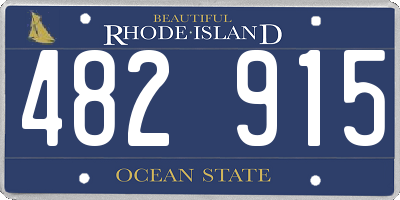 RI license plate 482915