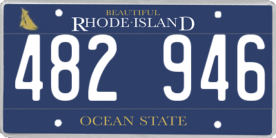 RI license plate 482946
