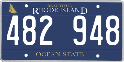 RI license plate 482948
