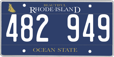 RI license plate 482949