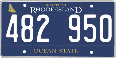 RI license plate 482950