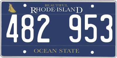 RI license plate 482953