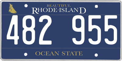 RI license plate 482955
