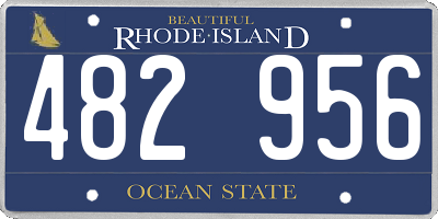 RI license plate 482956