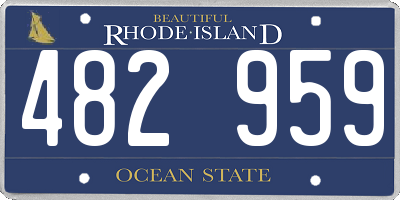 RI license plate 482959