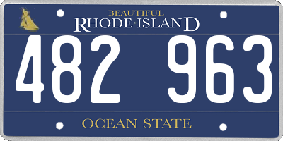 RI license plate 482963