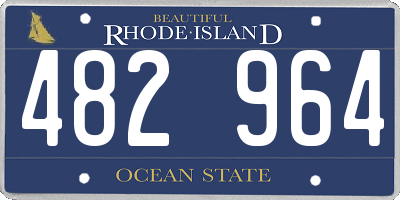 RI license plate 482964