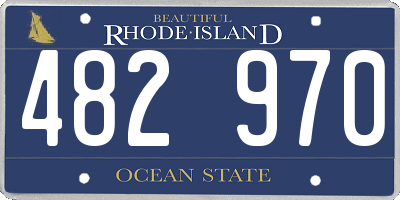 RI license plate 482970