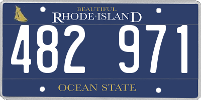 RI license plate 482971