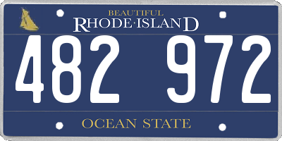 RI license plate 482972