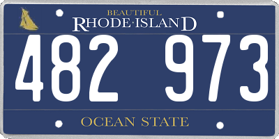 RI license plate 482973