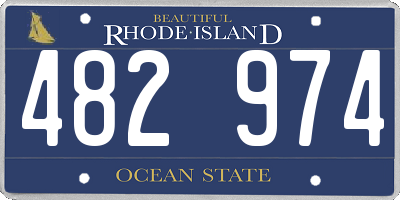 RI license plate 482974