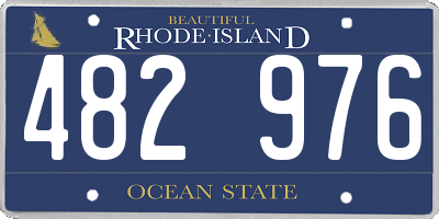 RI license plate 482976