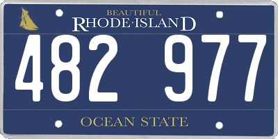 RI license plate 482977