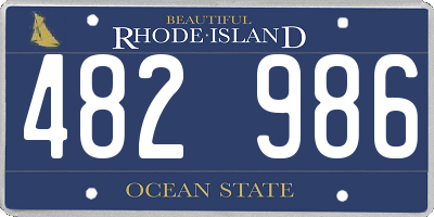 RI license plate 482986