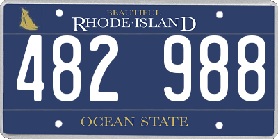 RI license plate 482988