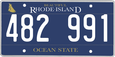 RI license plate 482991