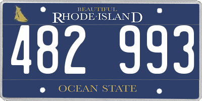RI license plate 482993