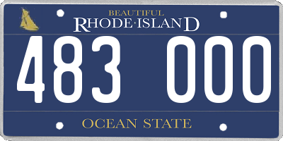 RI license plate 483000