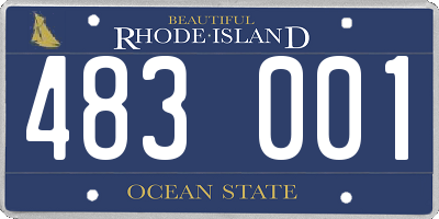 RI license plate 483001