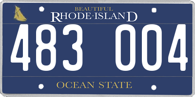 RI license plate 483004