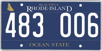 RI license plate 483006