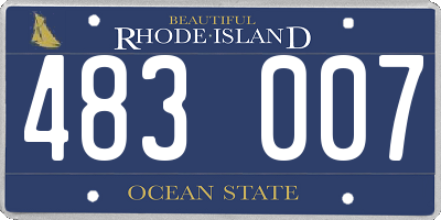 RI license plate 483007