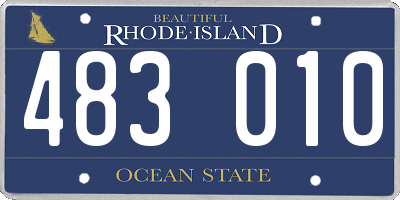 RI license plate 483010