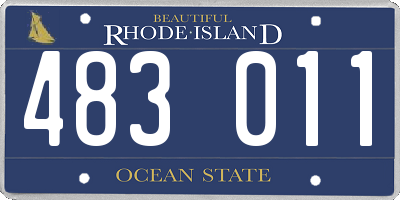 RI license plate 483011