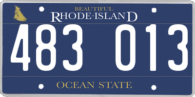 RI license plate 483013