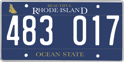 RI license plate 483017