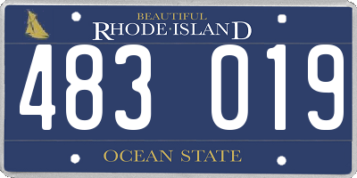 RI license plate 483019