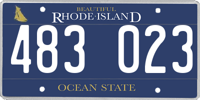 RI license plate 483023