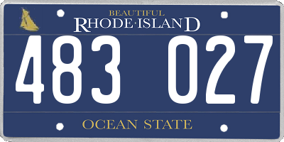 RI license plate 483027