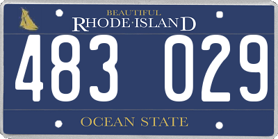 RI license plate 483029