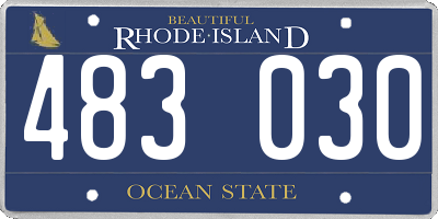 RI license plate 483030