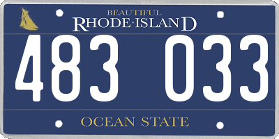 RI license plate 483033