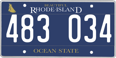 RI license plate 483034