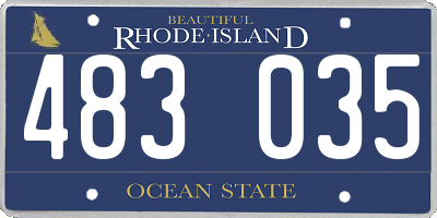 RI license plate 483035