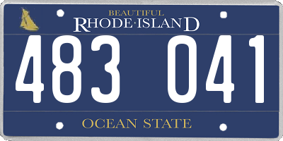 RI license plate 483041