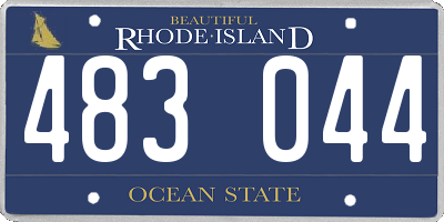 RI license plate 483044