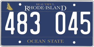 RI license plate 483045