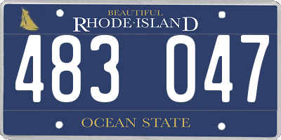 RI license plate 483047