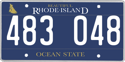 RI license plate 483048