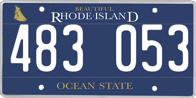 RI license plate 483053