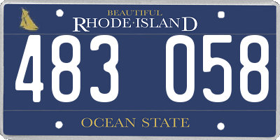RI license plate 483058